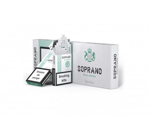 Сигареты Soprano Menthol Superslims (Сопрано Ментол Суперслимс) оптом